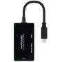 Nanocable Conversor USB-C a HDMI, DVI y VGA Negro